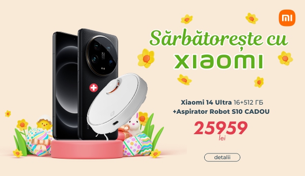 Sărbătorește cu Xiaomi 14 Ultra + Aspirator Robot S10!